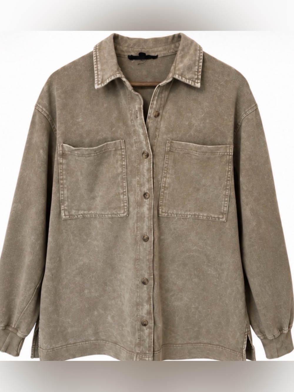 Jane and Delancey Washed Taupe Utility Jacket
